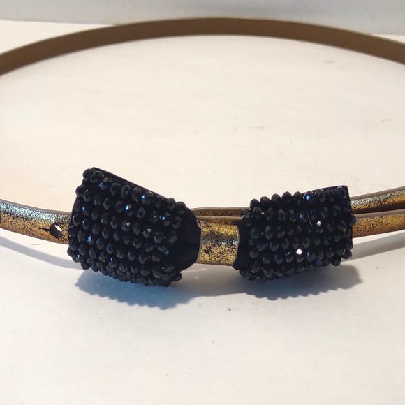 LOFT Gold Shimmer Slim Belt with Bow - Picture 4 of 8